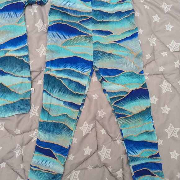 NWOT Muse Threads Misty Malibu Mountains PJ Set size XS or 2/3 - Picture 6 of 8